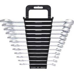 KS TOOLS GMBH KS 517.0052 - Combination spanner set, angled, 12 pieces, 8 - 19 mm