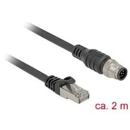 DELOCK 84923 - RJ45 plug > M12 plug 8 pin Cat.5e SFTP