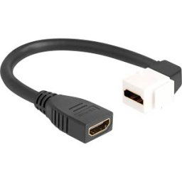 DELOCK 90321 - Keystone module, HDMI socket / socket 90°, 20 cm, black