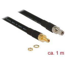DELOCK 13005 - HF antenna cable, SMA male > SMA female, 1 m