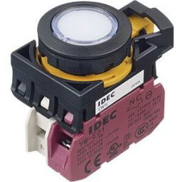IDEC ID CW1LM1E10QM4P - CW-22mm, PBI, plastic, momt, 1NO, 230VAC, wh