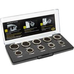 C.K CK T4360 - Screw and nut extractor set, 8 - 17 mm, 10 pieces
