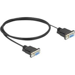 DELOCK 86823 - Serial Cable RS-232 D-Sub9 female to female with narrow plug hou