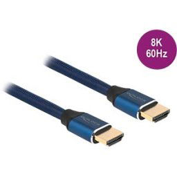 DELOCK 85446 - Ultra High Speed HDMI Cable 48 Gbps 8K 60 Hz blue 1 m certified