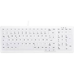 CHERRY AK-C7000FU1WGE - Keyboard, USB, disinfectible, white, layout: German