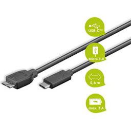 GOOBAY 67995 - USB 3.0 cable, B male to C male, 0.6 m
