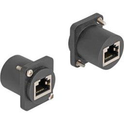 DELOCK 88106 - D-type module RJ45 jack / jack, black