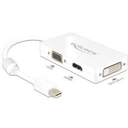 DELOCK 62630 - miniDP 1.1>1x VGA+1x HDMI+1x DVI 24+1 white