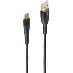SHIVERPEAKS SHVP BS20-71025 - Sync & charging cable, USB-A -> USB-C, 1.0 m, black