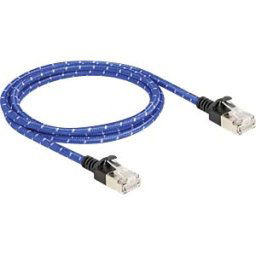 DELOCK 80377 - Patch cable Cat.6A U/FTP Slim 1 m blue