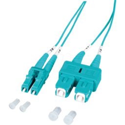 EFB-ELEKTRONIK EFB O0314.10-1.2 - duplex jumper LC-SC, 50/125µ, OM3, aqua, 10m