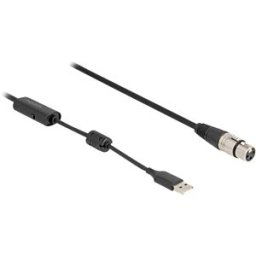 DELOCK 84178 - Adapterkabel XLR Stecker / USB-A Stecker, 3,0 m