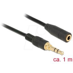 DELOCK 85576 - Jack Extension Cable 3.5 mm 1 m