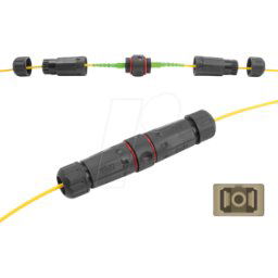 DELOCK 87870 - Fiber optic cable connector SC simplex female / female OM1/OM2