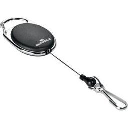 DURABLE 832701 - Retractable badge reel STYLE, with spring hook, black