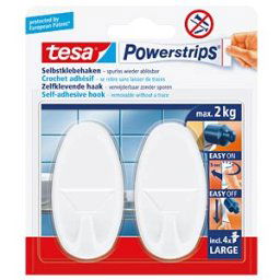 TESA 58013-49 - tesa® Powerstrips® oval hooks, white