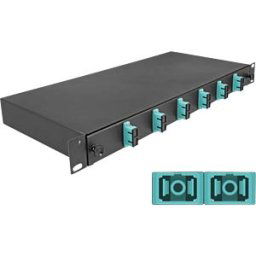 DELOCK 67001 - 19'' FO splice box, 6x SC duplex OM3, 1RU