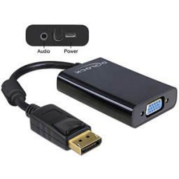 DELOCK 65439 - DP 1.1 plug > VGA jack + Audio 21 cm