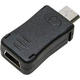 LOGILINK AU0010 - USB 2.0 adapter, Micro-USB/M to Mini-USB/F, black