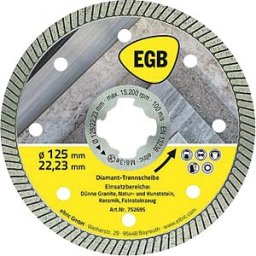 EGB 752695 - Diamond cutting disc 125 mm, concrete, Fine Cut, X-Lock