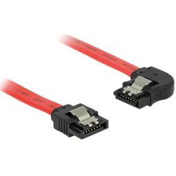 DELOCK 83963 - SATA 6 Gb/s male>male lft. ang. 30 cm red