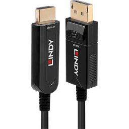 LINDY 38490 - DisplayPort 1.2 to HDMI A connector, AOC, 4K 60 Hz, 10 m