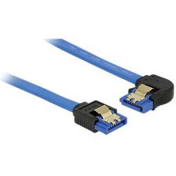 DELOCK 84983 - SATA 6 GB/s socket straight > SATA socket, left 20 cm blue