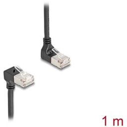 DELOCK 80293 - Cat.6a patch cable, S/FTP, angled top / bottom, 1 m