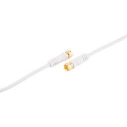 SHIVERPEAKS SHVP 80093G128 - SAT connection cable with ferrite, > 100 db, white 2.5 m