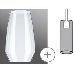 PAULMANN PLM 95351 - URail shade Vento 2Easy, 170 mm, clear