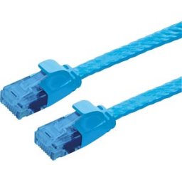 VALUE 21992052 - Patch cable Cat. 6a, UTP, extra-flat, blue, 2 m