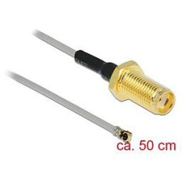 DELOCK 90404 - Antenna Cable SMA jack bulkhead to MHF® 4L plug 1.37 50 cm