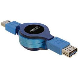 DELOCK 82649 - USB 3.0 retractable extension, L: 1.0 m