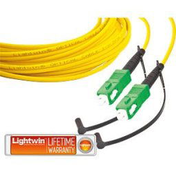 LIGHTWIN LSP-09 SCA-SCA2 - Simplex fibre optic patch cable, SM OS2, SC/APC - SC/APC, 2.0 m