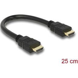 DELOCK 83352 - HDMI High Speed with Ethernet cable, 4K 30 Hz, 0.25 m