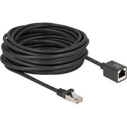 DELOCK 90323 - Extension, Cat.6a, male / female, S/FTP, 10m, black