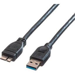 ROLINE 11028872 - USB 3.0 cable, USB type-A connector to Micro-B connector, 0.8 m