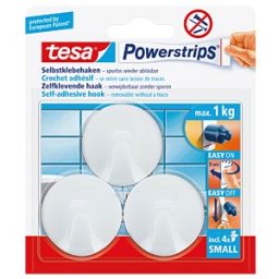 TESA 57577 - tesa® Powerstrips® round hooks, white