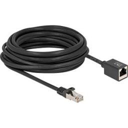DELOCK 90320 - Extension, Cat.6a, male / female, S/FTP, 7.5m, black