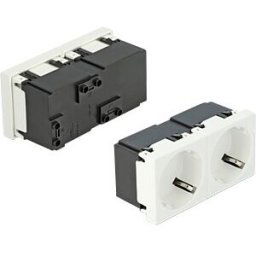 DELOCK 81322 - Easy 45 Grounding contact socket double 45°, 45 x 45 mm 5 pieces