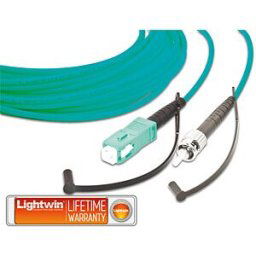 LIGHTWIN LSP-50 SC-ST2OM3 - Simplex fibre optic patch cable, MM OM3, SC - ST, 2.0 m