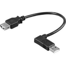 GOOBAY 95705 - USB 2.0 Hi-Speed extension cable 90° 0.30 m