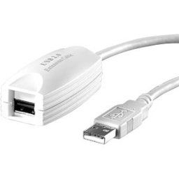 VALUE 12991100 - USB 2.0 cable, USB-A connector to USB-A socket, white, 5.0 m