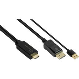 GOOD CONNECTIONS GC HDMI-DP010 - HDMI 2.0b to DP 1.2, 4K@60Hz, USB Power, 1 m