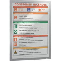 DURABLE 487323 - Info frame, A3, self-adhesive, folding, silver, 2 pieces