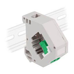 DELOCK 87192 - Keystone LC Duplex female > female green, with DIN rail adapter