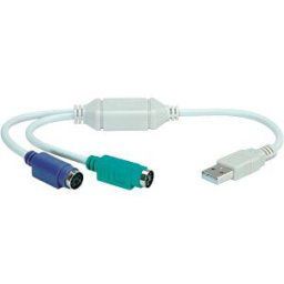 VALUE 12991075 - USB converter, A connector to 2x PS/2, 0.3 m