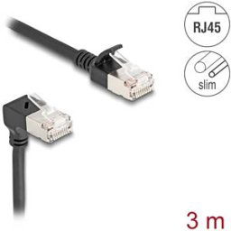 DELOCK 80307 - Cat.6a patch cable, S/FTP, bottom angled / straight, 3 m