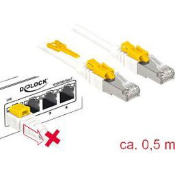 DELOCK 85330 - Cable RJ45 Secure Cat.6A 0.5 m