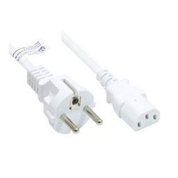 GOOD CONNECTIONS GC P0030-W015 - power cord type E+F CEE 7/7 to C13 , white, 0,75 mm², 1,5 m
